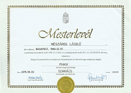 Szakács Mesterlevél 2015